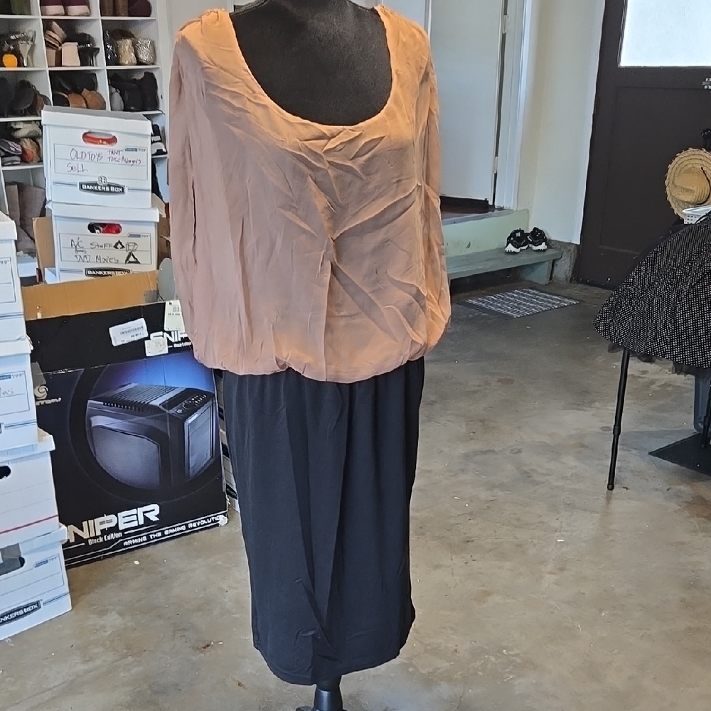 Forever 21 Black and Tan Plus Size Dress